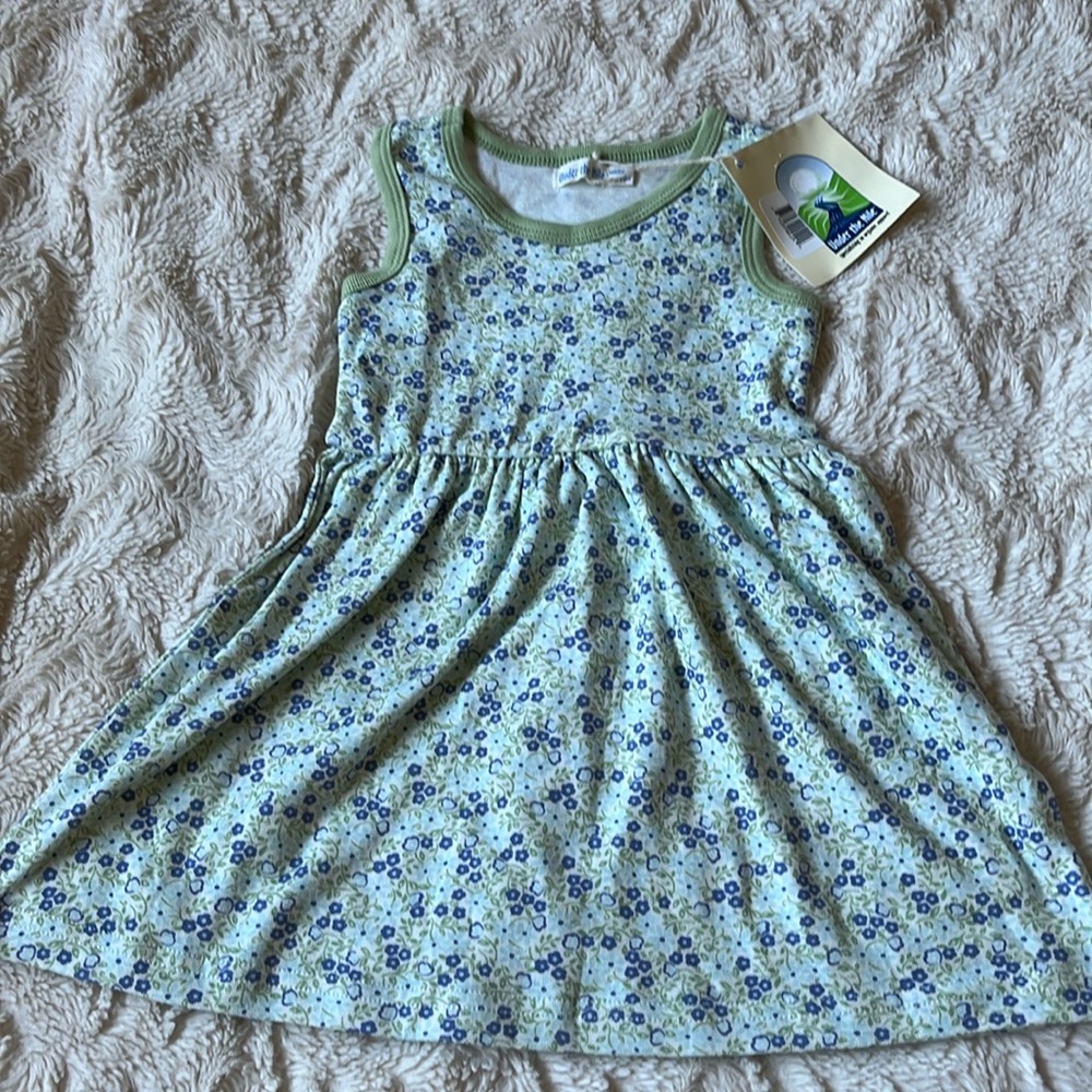Under The Nile 100% Organic Cotton Baby Girl Dress Tank Dress Age 18 Months old